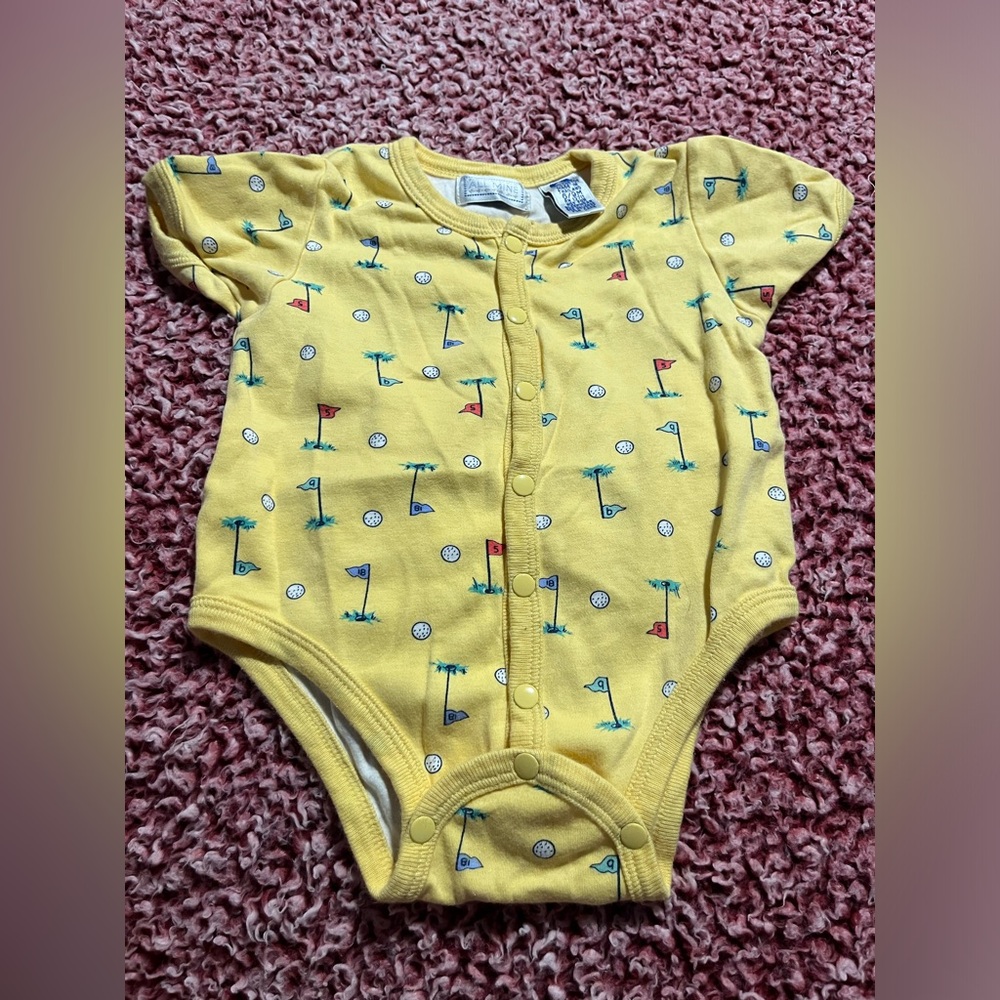 Vintage all mine baby golf bodysuit